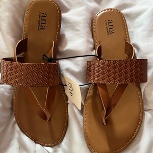 a.n.a Women's Tan Woven Sandals